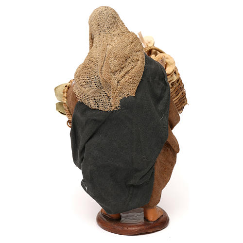 Femme avec panier taralli cuoppi 12 cm crèche napolitaine 3