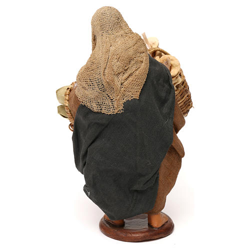 Donna con cesto taralli cuoppi 12 cm presepe napoletano 3