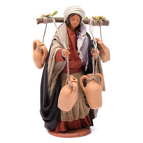 Jeune fille avec jarres 14 cm crèche napolitaine