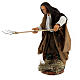 Neapolitan nativity scene farmer with pitchfork 14 cm s2