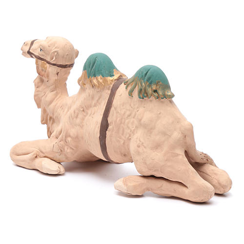 Cammello decorato seduto terracotta 24 cm presepe napoletano 2