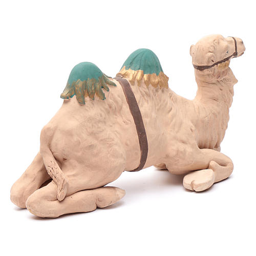 Camelo decorado sentado terracota 24 cm presépio napolitano 3
