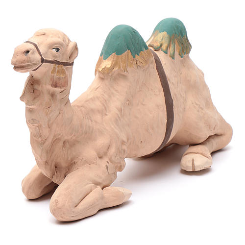 Neapolitan nativity scene decorated sitting camel in terracotta 24 cm 4
