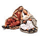 Schlafende Heilige Familie 30cm neapolitanische Krippe s2