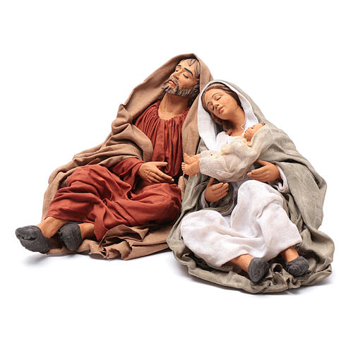 Scena narodzin Jezusa postacie śpiące, szopka neapolitańska 30 cm 2
