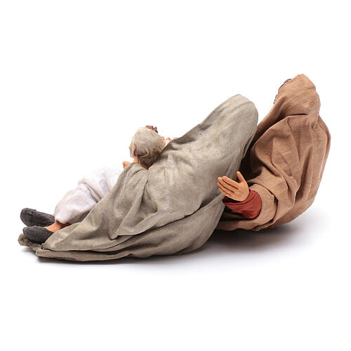 Scena narodzin Jezusa postacie śpiące, szopka neapolitańska 30 cm 3
