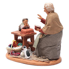 Neapolitan nativity scene story teller with child 30 cm