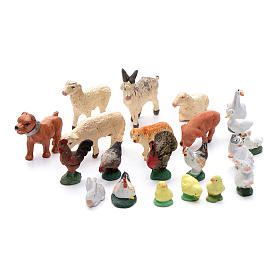 Neapolitan nativity scene animal kit 20 pieces 7 cm