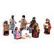 Neapolitan nativity scene kit 10 pieces 5 cm s1