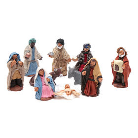 Neapolitan nativity scene kit 10 pieces 5 cm