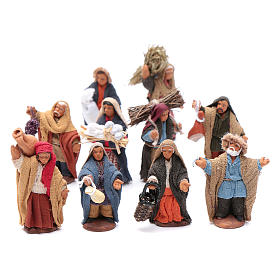Neapolitan nativity scene kit 10 pieces 4 cm