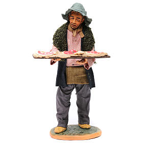 Homem com pizas para presépio de Nápoles figuras altura média 30 cm