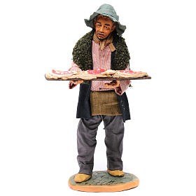 Man with Pizzas 30 cm Nativity from Naples