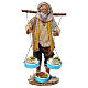 Pescivendolo con tinozze di pesce 24 cm presepe napoletano s1