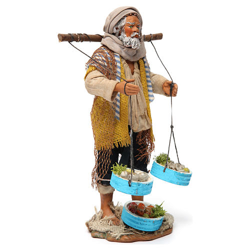 Fishmonger with Water Buckets 24 cm Neapolitan nativity 4