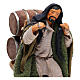 Man Carrying wood Barrels Nativity from Naples 12 cm s2