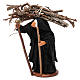 Old woman with wood on her shoulder for Neapolitan Nativity Scene 12 cm s2