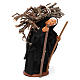 Old woman with wood on her shoulder for Neapolitan Nativity Scene 12 cm s3