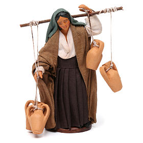 Woman Carrying Vases Neapolitan Nativity 12 cm