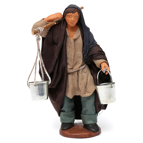 Water seller with buckets for Neapolitan Nativity Scene 12 cm 1