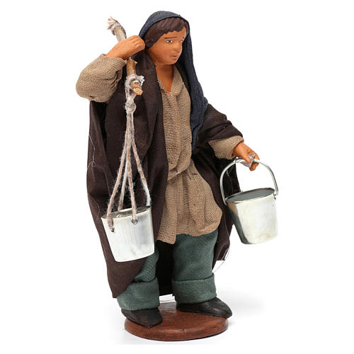 Water seller with buckets for Neapolitan Nativity Scene 12 cm 3