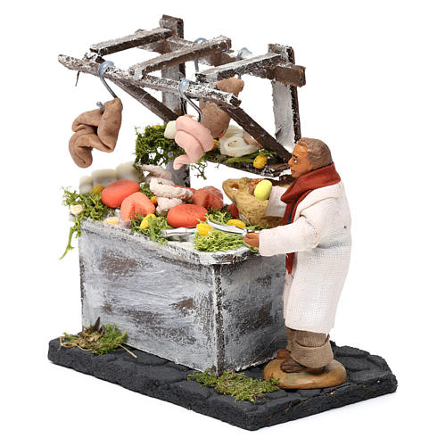 Metzger mit Stand neapolitanische Krippe 10cm 2