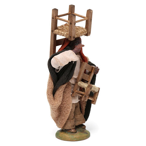 Mann mit Stuhlen 10cm neapolitanische Krippe 3