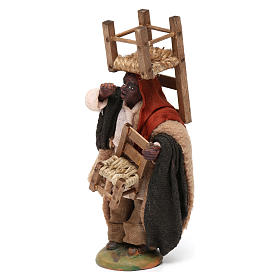 Moro con le sedie presepe di Napoli 10 cm