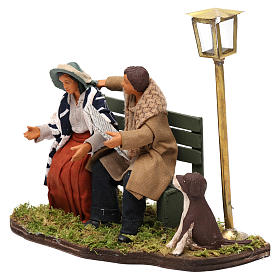 Couple in the garden for Neapolitan Nativity Scene 12 cm