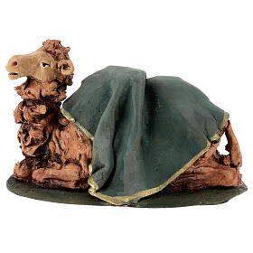 Dromadaire vert terre cuite crèche 18 cm