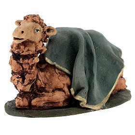 Dromadaire vert terre cuite crèche 18 cm