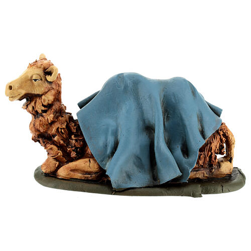 Camello azul  para el pesebre en arcilla de 18cm 5