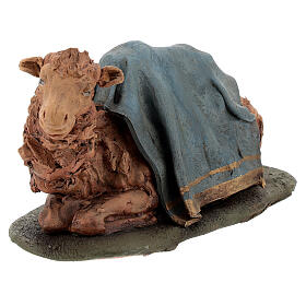 Dromadaire bleu terre cuite crèche 18 cm