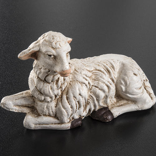 Sheep sitting down Deruta terracotta 18 cm 2