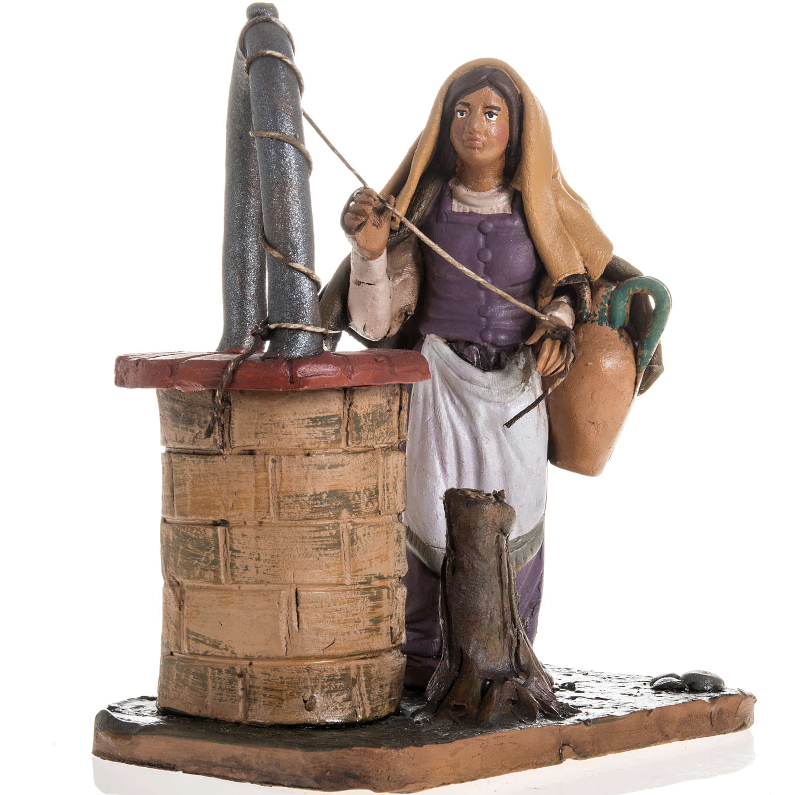 Lady Near A Well Christmas Crib Terracotta 18 Cm Online Sales On