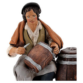 Santon crèche terre cuite réparateur de tonneaux 18cm