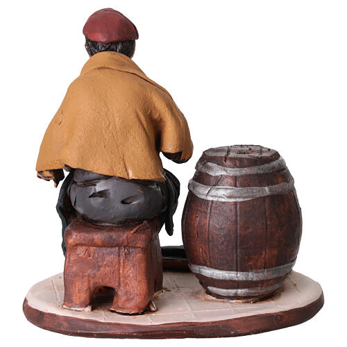 Santon crèche terre cuite réparateur de tonneaux 18cm 4