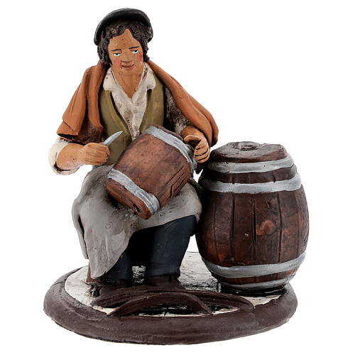 Reparador de barris em terracota para presépio de Deruta com figuras de 18 cm altura média 1