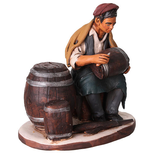 Reparador de barris em terracota para presépio de Deruta com figuras de 18 cm altura média 3