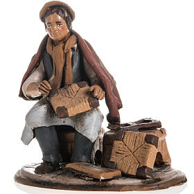Santon crèche terre cuite réparateur de chaises 18