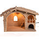 Illuminated crib for Nativity scene natural terracotta s1