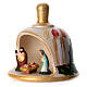 Bell in painted terracotta with nativity s2