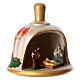 Bell in painted terracotta with nativity s3