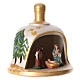 Bell in painted terracotta with nativity s6