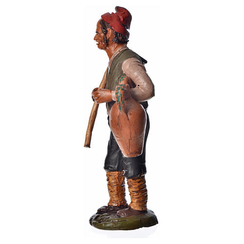 Man with hoe and amphora, 18cm terracotta, Deruta 3