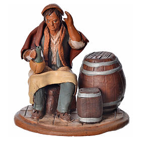 Cantiniere 18 cm presepe Deruta terracotta
