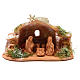Nativity in Terracotta with Hut h. 15x20x11cm s1