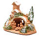 Heilige Familie mit Hütte Terrakotta Deruta 10x12x7cm mit Moos s2
