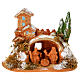 Natività in terracotta con muschio 10x12x7 cm s1