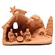 Heilige Familie mit Hütte Terrakotta Deruta 10x12x8cm s1